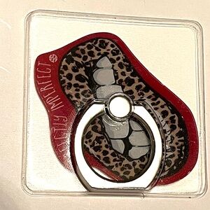 Simply Southern Phone Holder Kickstand PERFECTLY IMPERFECT Leopard Print Lips